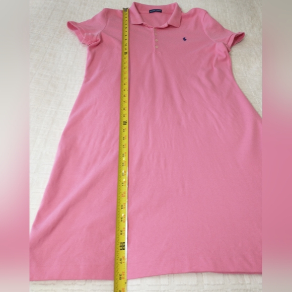 Ralph Lauren Collared Polo Dress, Pink, Size Large, Preppy, 100% Cotton - Picture 6 of 9